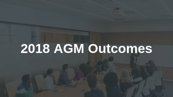 2018 Annual General Meeting Outcomes